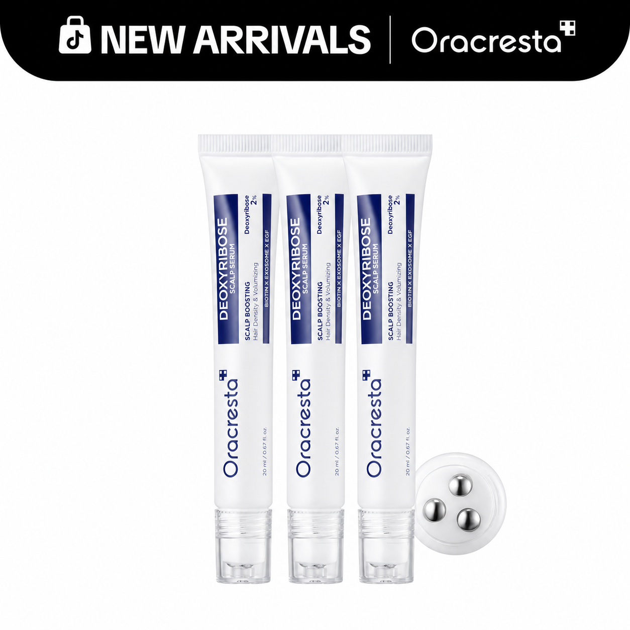 Oracresta™ Medicube Deoxyribose Scalp Serum Roll-On | Fuller-Looking Hair for Thin, Fine Hair