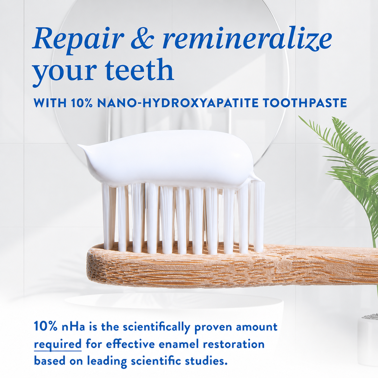 Oracresta™ 10% Nano Hydroxyapatite Toothpaste - Whitening, Repair, Fresh Peppermint, Sensitive Teeth Relief,  Safe for All, Ultimate Oral Care