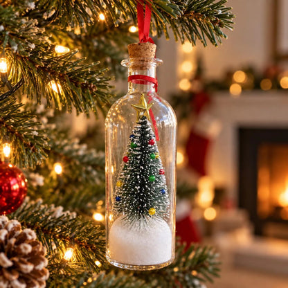 Recordable Christmas Message Bottle Ornament