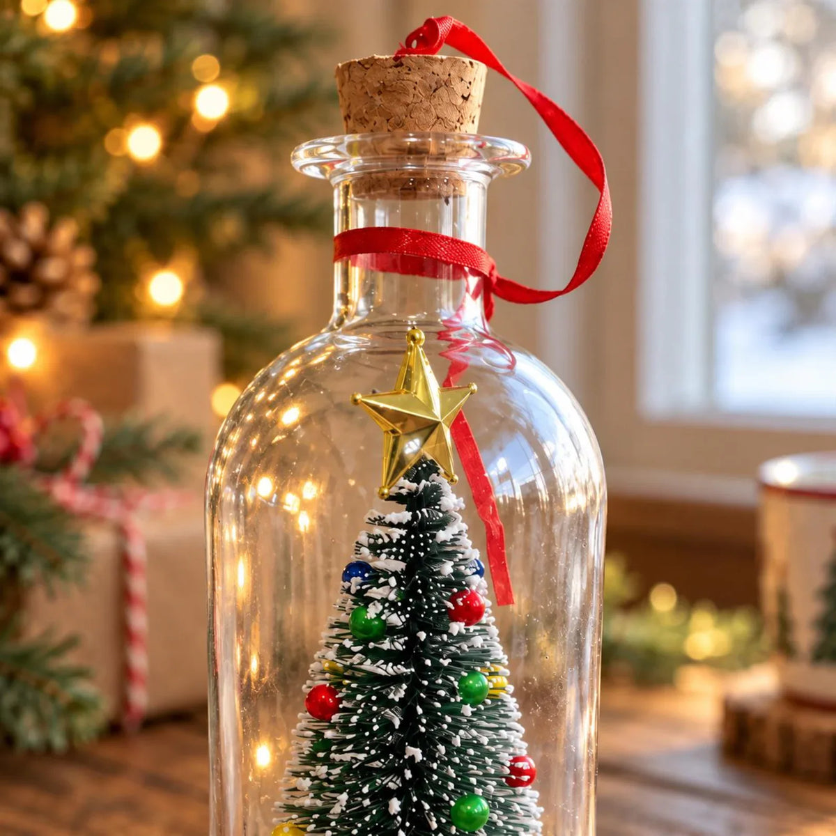 Recordable Christmas Message Bottle Ornament
