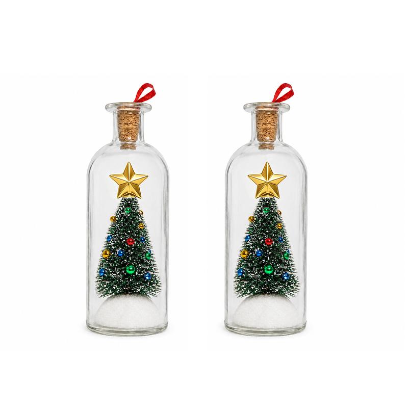 Recordable Christmas Message Bottle Ornament